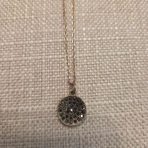 Gold and Black Pendant Necklace